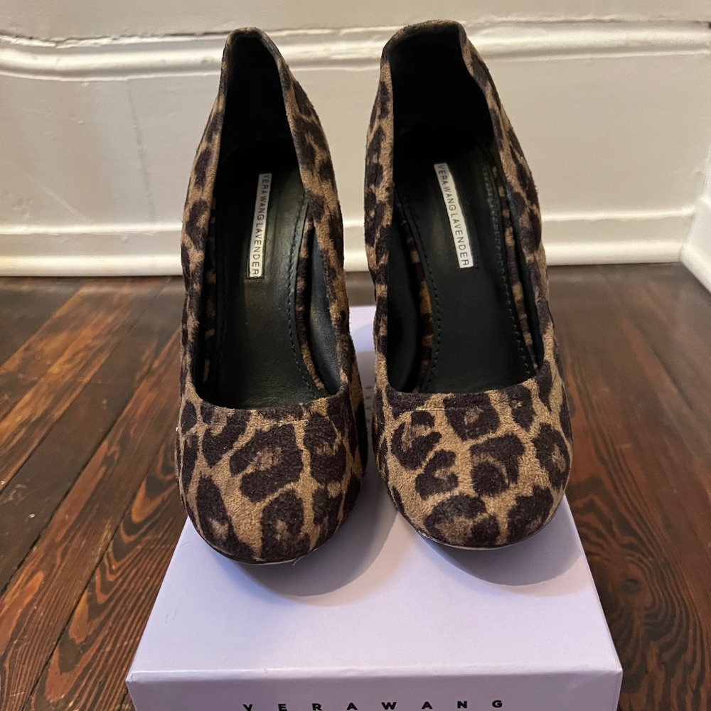Leopard Print Vera Wang Wedge Heels